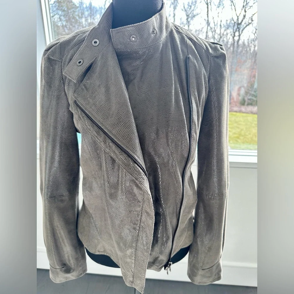 Reiss 1971 Leather Jacket (Brown) size UK 10/US6 - Picture 4 of 16